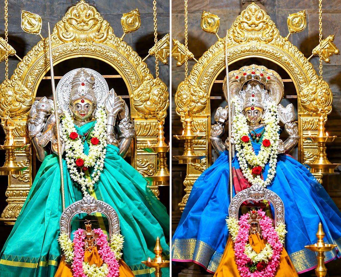 ಶ್ರೀ ಕಂಚಿ ಕಾಮಾಕ್ಷಿ ಮತ್ತು ಮುತ್ತು ಮಾರಿಯಮ್ಮ ದೇವಿಯ ದರ್ಶನ